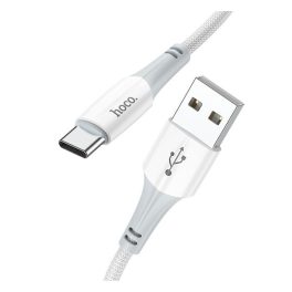   HOCO X70 adatkábel (USB - Type-C, 3A, törésgátló, cipőfűző, 100cm) FEHÉR