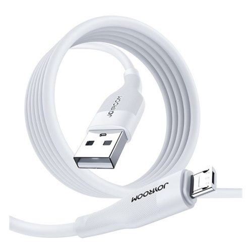 JOYROOM M12 adatkábel (USB - microUSB, 3A, 100cm, törésgátló) FEHÉR