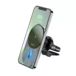 HOCO CA91 autós tartó (szellőzőre, gyorstöltő, 15W, wireless, mágneses) SÖTÉTSZÜRKE