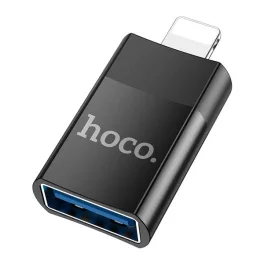   HOCO UA17 adapter (USB aljzat - lightning, adatátvitel és töltés) FEKETE
