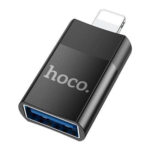HOCO UA17 adapter (USB aljzat - lightning, adatátvitel és töltés) FEKETE