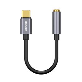 BASEUS audió adapter kábel (3.5mm jack aljzat - Type-C) SÖTÉTSZÜRKE   BASEUS audió adapter kábel (3.5mm jack aljzat - Type-C) SÖTÉTSZÜRKE