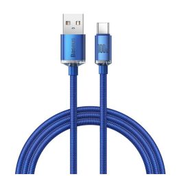 BASEUS CRYSTAL SHINE adatkábel (USB - Type-C, 100W, PD gyorstöltő, 120cm, cipőfűző) SÖTÉTKÉK   BASEUS CRYSTAL SHINE adatkábel (USB - Type-C, 100W, PD gyorstöltő, 120cm, cipőfűző) SÖTÉTKÉK