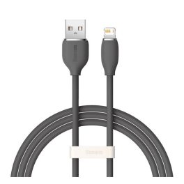   BASEUS JELLY LIQUID adatkábel (USB - lightning, 2.4A, gyorstöltő, 120cm) FEKETE