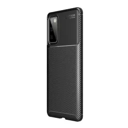   Szilikon telefonvédő (ütésállóság, légpárnás sarok, karbon minta) FEKETE