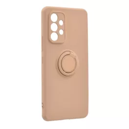   Szilikon telefonvédő (tartógyűrű, mikrofiber plüss belső, mágneses, kameravédő) RÓZSASZÍN