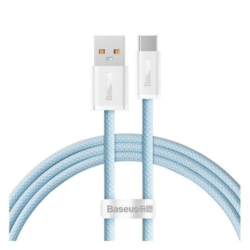 BASEUS DYNAMIC adatkábel (USB - Type-C, 6A, 100W, gyorstöltő, cipőfűző, 100cm) VILÁGOSKÉK