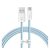 BASEUS DYNAMIC adatkábel (USB - Type-C, 6A, 100W, gyorstöltő, cipőfűző, 100cm) VILÁGOSKÉK