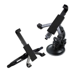   Autós tartó (szélvédőre, fejtámlára, tapadókorongos, gravitációs, 7-10" méretig) FEKETE