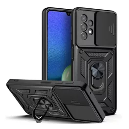   Defender szilikon telefonvédő (ütésállóság, tartógyűrű, kameravédő) FEKETE