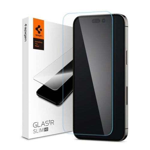 SPIGEN TR SLIM HD képernyővédő üveg (2.5D, tok barát, ultravékony, 0.2mm, 9H) ÁTLÁTSZÓ