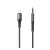 AWEI CL-116L audió kábel (3.5mm jack - lightning, cipőfűző, 100cm) FEKETE