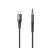 AWEI CL-116T audió kábel (3.5mm jack - Type-C, cipőfűző, 100cm) FEKETE
