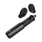 AWEI T55 bluetooth fülhallgató SZTEREO (v5.0, TWS, mikrofon, vízálló, zajszűrő, extra mini + töltőtok) FEKETE