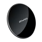 AWEI W8 asztali töltő (10W, gyorstöltő, wireless, ultravékony) FEKETE
