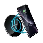 AWEI W8 asztali töltő (10W, gyorstöltő, wireless, ultravékony) FEKETE