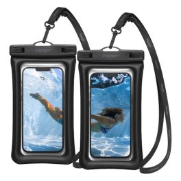 SPIGEN A610 vízhatlan/vízálló tok, AQUA 2db (IPX8, nyakba akasztható, légbuborékos vizen lebegő, 6.9" méret) FEKETE   SPIGEN A610 vízhatlan/vízálló tok, AQUA 2db (IPX8, nyakba akasztható, légbuborékos vizen lebegő, 6.9" méret) FEKETE