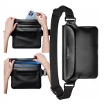 SPIGEN A620 tok fekvő (univerzális, derékra rögzíthető övtáska, vízálló, 220x150mm, SPORT) FEKETE