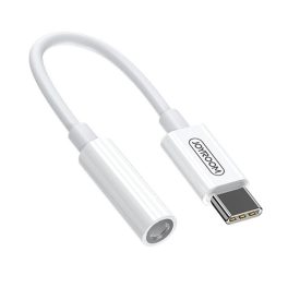 JOYROOM audió adapter kábel (3.5mm jack aljzat - Type-C) FEHÉR   JOYROOM audió adapter kábel (3.5mm jack aljzat - Type-C) FEHÉR