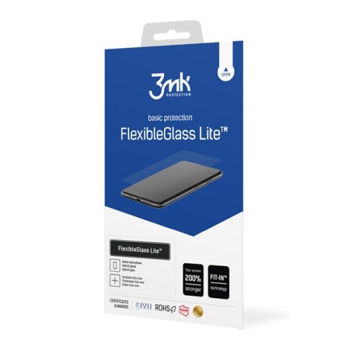 3MK FLEXIBLE GLASS LITE képernyővédő üveg (2.5D, flexibilis, ultravékony, 0.16mm, 6H) ÁTLÁTSZÓ