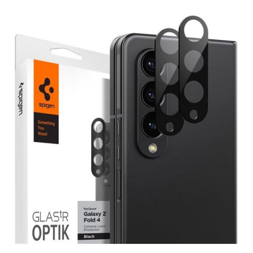 SPIGEN OPTIK kameravédő üveg 2db (9H) FEKETE