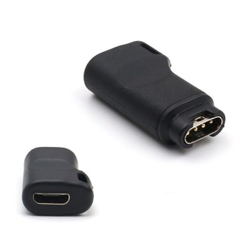 Töltő adapter (microUSB aljzat – Garmin) FEKETE