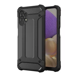   Defender szilikon telefonvédő (ütésállóság, légpárnás sarok, fémhatás) FEKETE