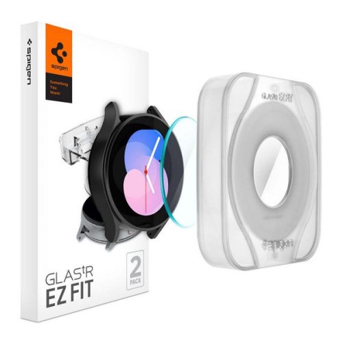 SPIGEN EZ FIT képernyővédő üveg 2db (2.5D, tokbarát, ultravékony, 0.2mm, 9H + segédkeret) ÁTLÁTSZÓ