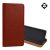 Tok álló, valódi bőr (FLIP, oldalra nyíló, asztali tartó) BURGUNDY BARNA