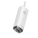 BASEUS LITE adapter kábel (Ethernet aljzat - USB 3.0, RJ45, 1000MB/s, LAN, 10cm) FEHÉR