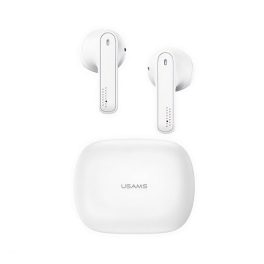   USAMS SM01 bluetooth fülhallgató SZTEREO (v5.0, TWS, mikrofon, zajszűrő + töltőtok) FEHÉR