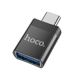  HOCO UA17 adapter (USB aljzat - Type-C, OTG, adatátvitel és töltés) FEKETE