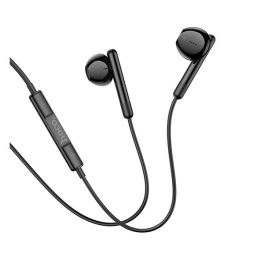HOCO M93 fülhallgató SZTEREO (3.5mm jack, mikrofon, felvevő gomb) FEKETE   HOCO M93 fülhallgató SZTEREO (3.5mm jack, mikrofon, felvevő gomb) FEKETE