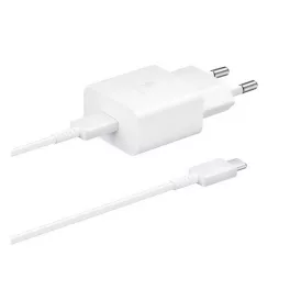   SAMSUNG hálózati töltő Type-C aljzat (15W, gyorstöltő + Type-C kábel) FEHÉR
