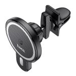 HOCO CA85 autós tartó (szellőzőre, karbon minta, 7.5W, mágneses) FEKETE