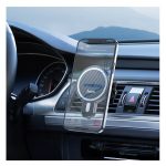 HOCO CA85 autós tartó (szellőzőre, karbon minta, 7.5W, mágneses) FEKETE