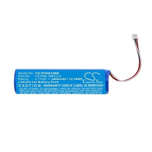 CAMERON SINO Li-Ion akku (3.7V/3400mAh, Philips 1S1PBL1865-2.6 kompatibilis) KÉK