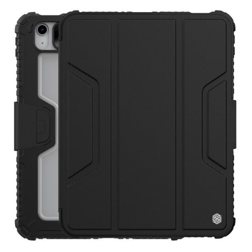 NILLKIN BUMPER PRO szilikon telefonvédő (aktív FLIP, ütésállóság, asztali tartó) FEKETE