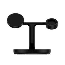   BASEUS asztali töltőállvány 3in1 (15W, gyorstöltő, wireless, MagSafe, Airpods, Apple Watch töltő) FEKETE