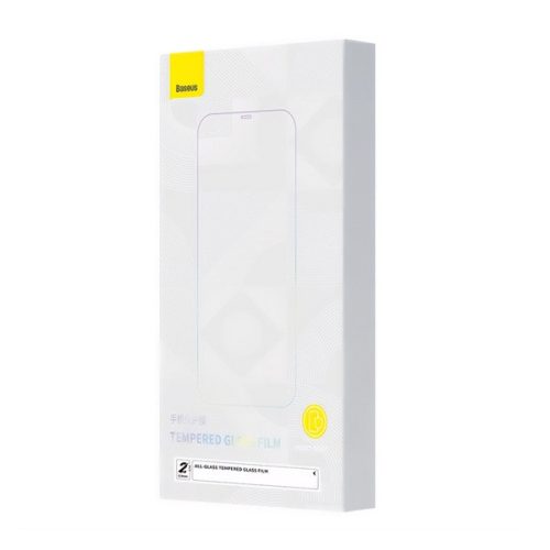 BASEUS képernyővédő üveg 2db (2.5D, 0.3mm, 9H) ÁTLÁTSZÓ
