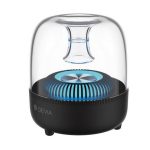 DEVIA bluetooth hordozható hangszóró (v5.0, 5W,/microSD kártyaolvasó, FM rádió, LED világítás) FEKETE