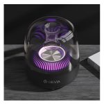 DEVIA bluetooth hordozható hangszóró (v5.0, 5W,/microSD kártyaolvasó, FM rádió, LED világítás) FEKETE