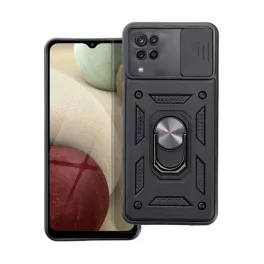   Defender szilikon telefonvédő (ütésállóság, tartógyűrű, kameravédő) FEKETE