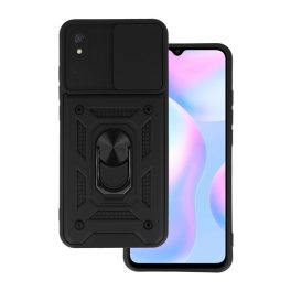 Defender szilikon telefonvédő (ütésállóság, tartógyűrű, kameravédő) FEKETE   Defender szilikon telefonvédő (ütésállóság, tartógyűrű, kameravédő) FEKETE