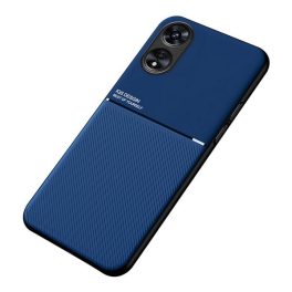 Szilikon telefonvédő (ütésállóság, mágneses, bőr hatású hátlap, csíkos) SÖTÉTKÉK   Szilikon telefonvédő (ütésállóság, mágneses, bőr hatású hátlap, csíkos) SÖTÉTKÉK