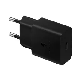   SAMSUNG hálózati töltő Type-C aljzat (15W, PD gyorstöltő) FEKETE