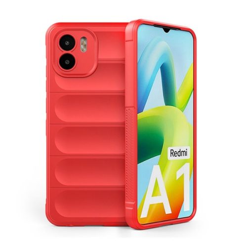 Szilikon telefonvédő (ütésállóság, kameravédő, 3D) PIROS