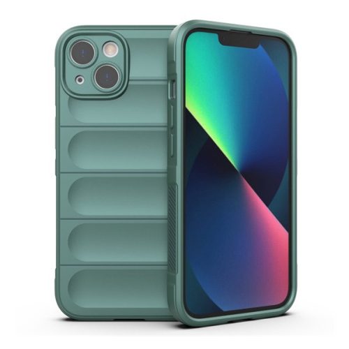 Szilikon telefonvédő (ütésállóság, kameravédő, 3D) SÖTÉTZÖLD