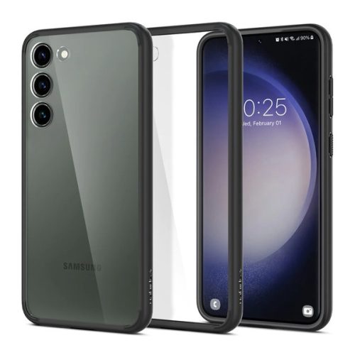 SPIGEN ULTRA HYBRID műanyag telefonvédő (ütésállóság, légpárnás keret) ÁTLÁTSZÓ/FEKETE