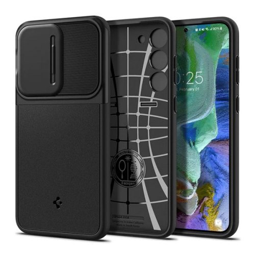 SPIGEN OPTIK ARMOR szilikon telefonvédő (kameravédő) FEKETE